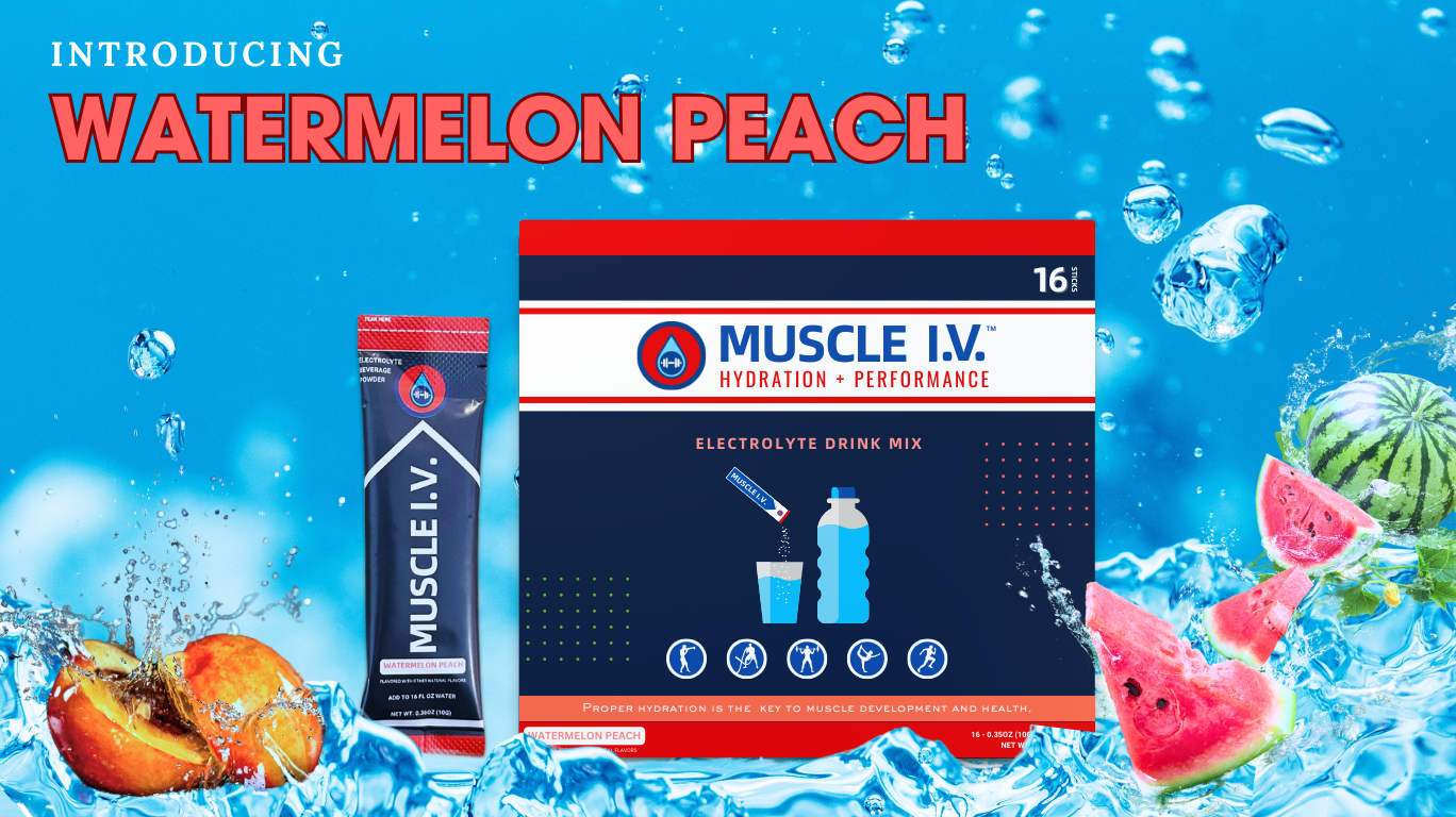 Muscle IV hydration electrolyte drink mix powder packets for fitness and active lifestyles