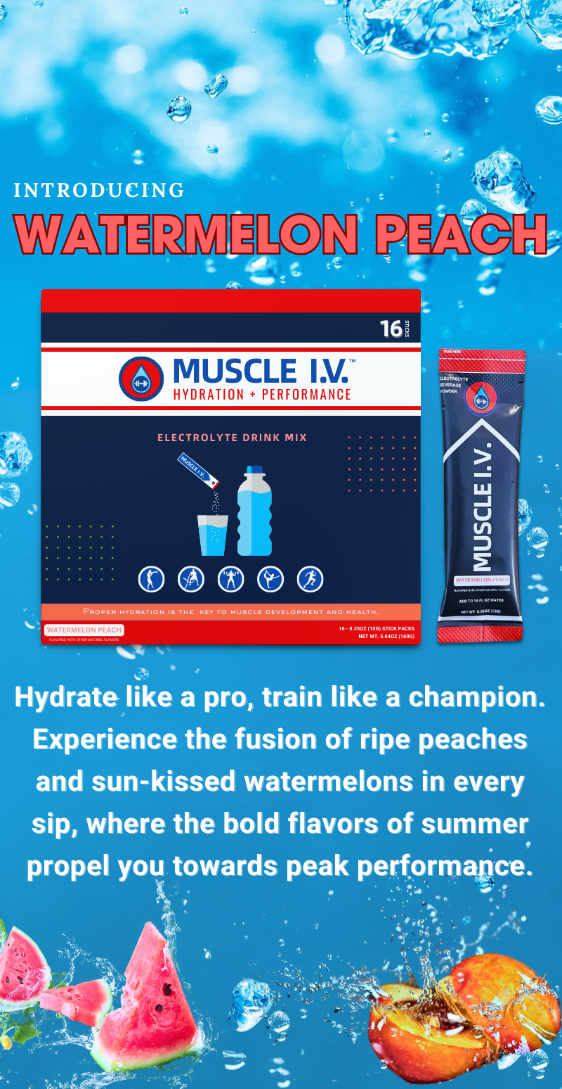 Muscle IV hydration electrolyte drink mix powder packets for fitness and active lifestyles mobile version